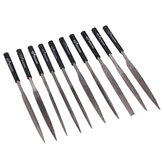 10pc 5×180mm Needle Files Plastic Handle Carbon Steel Shaping Files